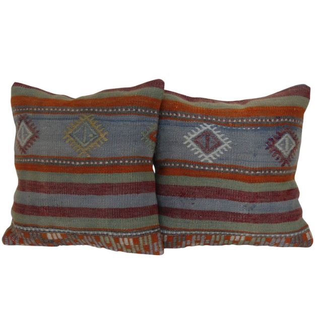 Antique-Kilim-Rug-Pillows - A Pair 1