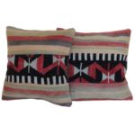 antique-turkish-kilim-rug-pillows-a-pair 1