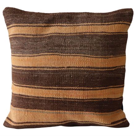 Neutral-Striped-Hand-Knotted-Pillow 1