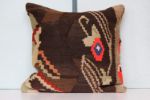 Vintage-Brown-Throw-Kilim-Pillow 2