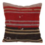 16'' Vintage-Red-Striped-Kilim-Pillow 1