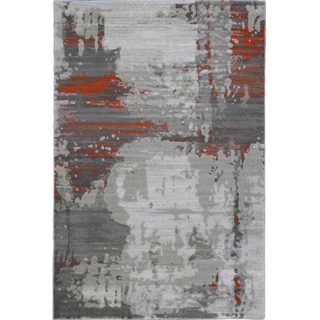 Abstract Art Orange Rug