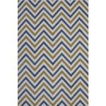 Picture of Chevron Blue & Yellow Rug