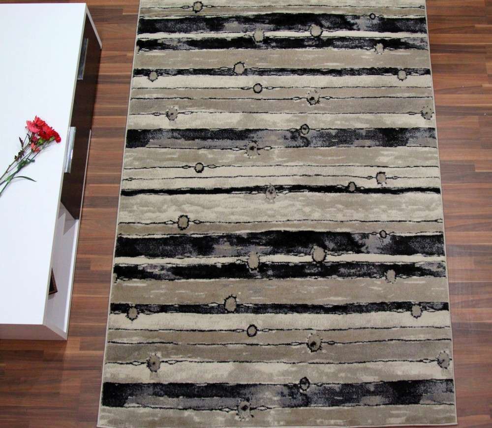 Neutral Striped Brown Rug ChicagoCozy Rugs Chicago