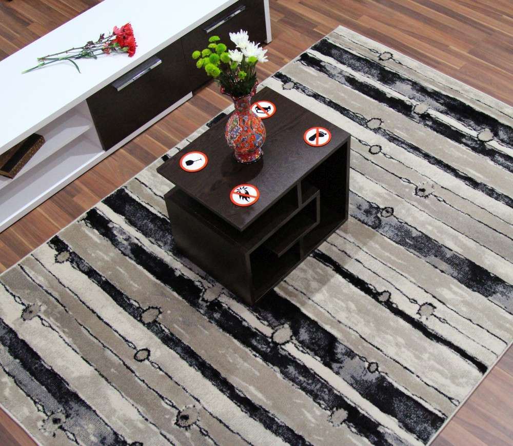 Neutral Striped Brown Rug ChicagoCozy Rugs Chicago