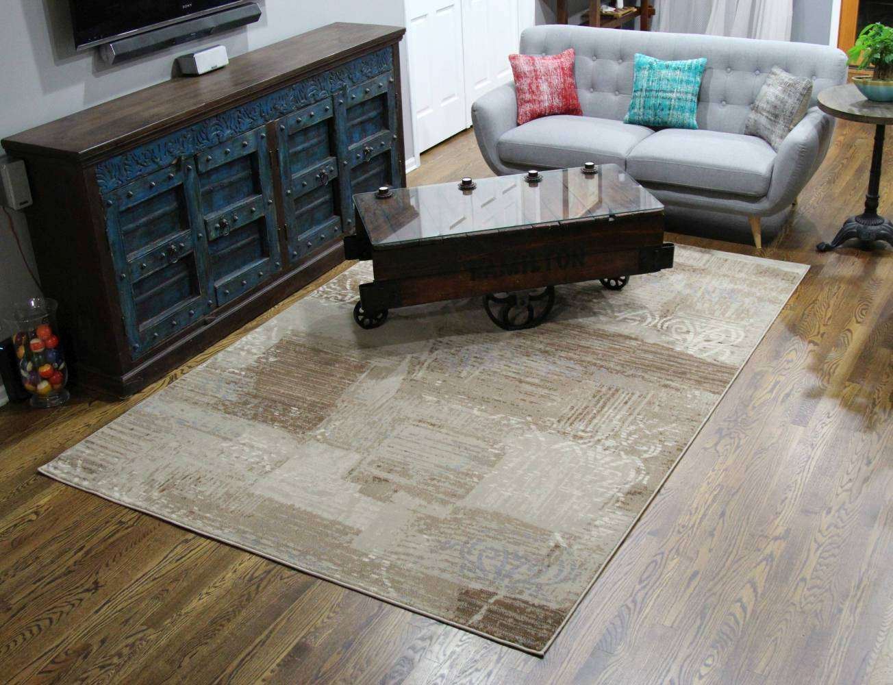 Brown And Blue Rugs For Dining Room
