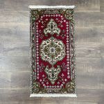 Picture of 2x4 Red and Green Small Size Big Impact Hand-Knotted Rug - 1'10"x3'8"