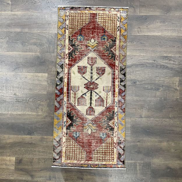 Picture of 5 FT Runner Turkish Distressed Handmade Wool Rug - 2'2"x4'10"