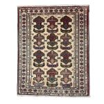 Picture of 3x4 Rug Hand Knotted Vintage Traditional Geometric Wool Rug - 3'X3'9"