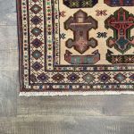 Picture of 3x4 Rug Hand Knotted Vintage Traditional Geometric Wool Rug - 3'X3'9"