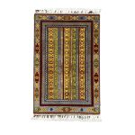 Picture of 3x5 Vintage Turkish Rug with Color Pop, Hand-Knotted Boho Khorjin Rug - 2'8"x4'6"