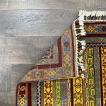 Picture of 3x5 Vintage Turkish Rug with Color Pop, Hand-Knotted Boho Khorjin Rug - 2'8"x4'6"