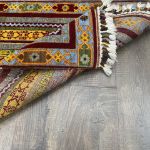 Picture of 3x5 Vintage Turkish Rug with Color Pop, Hand-Knotted Boho Khorjin Rug - 2'8"x4'6"