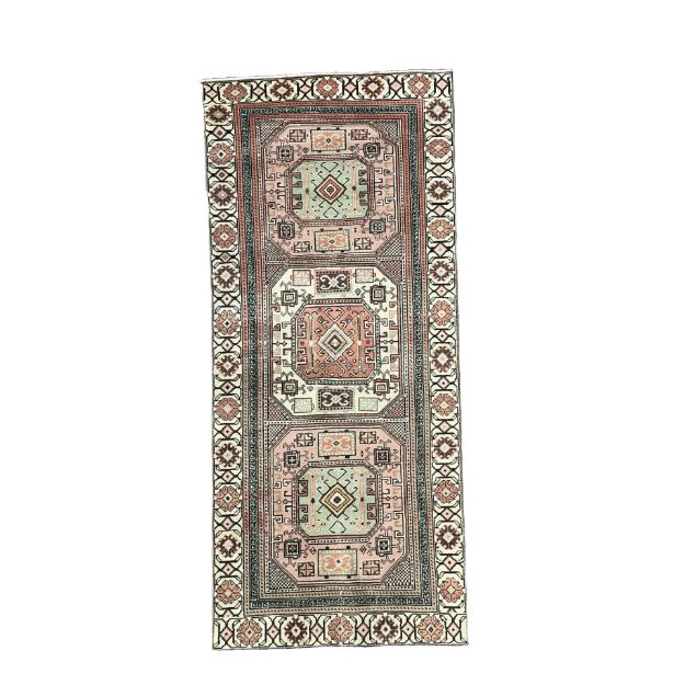 Picture of 6 Ft Traditional Wool Rug Vintage Turkish Rug Runner – Hand Knotted Rug with Traditional Geometric Medallion Design - 2'8"X6'2"