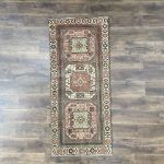 Picture of 6 Ft Traditional Wool Rug Vintage Turkish Rug Runner – Hand Knotted Rug with Traditional Geometric Medallion Design - 2'8"X6'2"