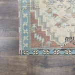 Picture of 3X5 Boho Chic Distressed Turkish Rug in Pastel Colors - Vintage Hand-Knotted Wool Rug for Home Décor Gift - 3'X4'10"