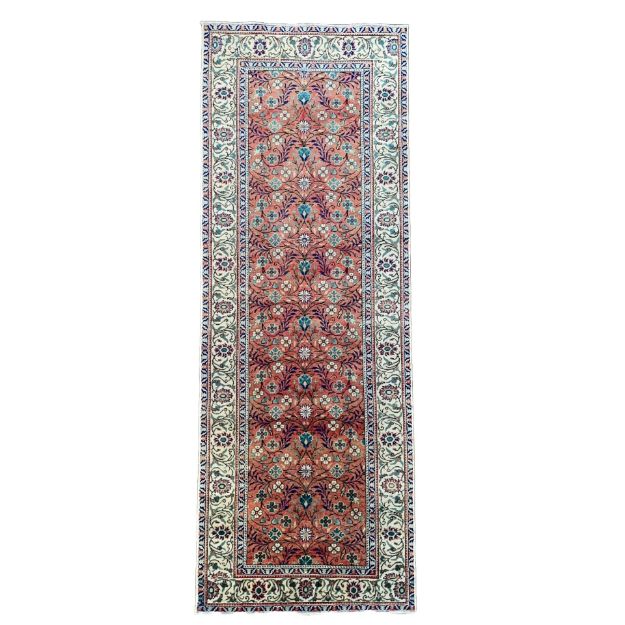 Picture of 8 Ft Runner Hand-Knotted Turkish Hereke Vintage Wide Rug Runner for Unique Gift - Turkish Wool Area Rug for Boho Chic Home Décor 2’10”x7’8”