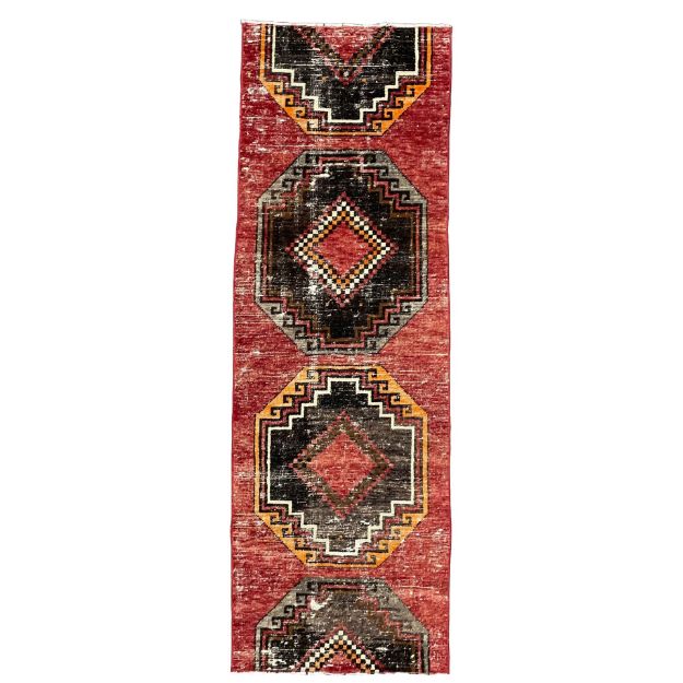 Picture of 2x7 Turkish Wool Hand Knotted Rug Runner Red- Boho Chic Area Runner Rug Gifts for Entryway, Hallway, Bedroom - Vintage Carpet Runner 2x7 Ft