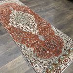 Picture of 6.5 Ft Turkish Orange Runner Rug Tribal Distressed Hand Knotted Wool Area Carpet Runner 