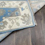 Picture of 3x5 Turkish Oushak Blue Rug for Boho Chic Home Decor Small Area Rug