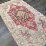 Picture of 3.5x6 Oushak Distressed Turkish Boho Chic Rug in Pastel Colors