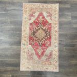 Picture of 3.5x6 Oushak Distressed Turkish Boho Chic Rug in Pastel Colors