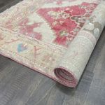 Picture of 3.5x6 Oushak Distressed Turkish Boho Chic Rug in Pastel Colors