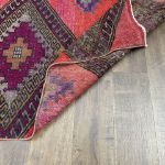 Picture of 11.5 Ft Red Runner Hand-Knotted Distressed Wool Red Wide Runner Rug