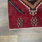 Picture of 8 ft Turkish Wool Hand Knotted Rug Runner Red, Black