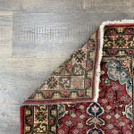 Picture of 2x3.5 Vintage Blue Anatolian Red Subtle Red with Geometric Medallion 