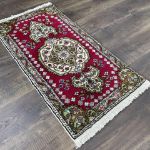 Picture of 2x3.5 Small Vintage Fine Red, Green Hand Knotted Rug