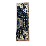 Picture of 6.5 Ft Heriz Blue Persian Runner Rug Antique Distressed