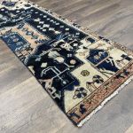 Picture of 6.5 Ft Heriz Blue Persian Runner Rug Antique Distressed