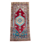 Picture of Handmade Wool Rug 3'x6' - Turkish Vintage Area Rug, Eco-Friendly Home Decor