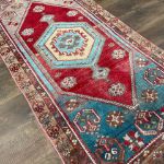 Picture of Handmade Wool Rug 3'x6' - Turkish Vintage Area Rug, Eco-Friendly Home Decor