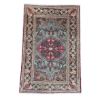 Picture of 3'x4'4" Handmade Wool Rug - Turkish Vintage Area Rug, Eco-Friendly Home Decor