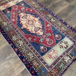 Picture of Handmade Wool Rug 2'9"x5'1" - Turkish Vintage Area Rug, Eco-Friendly Home Decor