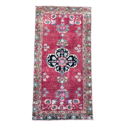 Picture of 3'x6' Handmade Wool Rug - Turkish Vintage Area Rug, Eco-Friendly Home Decor