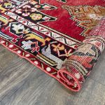 Picture of 3'1"x4'9" Handmade Wool Rug - Turkish Vintage-Inspired Area Rug, Eco-Friendly Home Decor