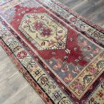 Picture of 4'x7'7" Handmade Wool Rug - Turkish Vintage Area Rug, Eco-Friendly Home Deco