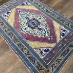 Picture of Handmade Wool Rug 3'x4'6" - Turkish Vintage-Inspired, Eco-Friendly, Small Area Rug for Living Room or Entryway