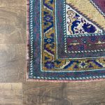 Picture of Handmade Wool Rug 3'x4'6" - Turkish Vintage-Inspired, Eco-Friendly, Small Area Rug for Living Room or Entryway