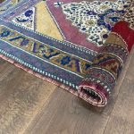 Picture of Handmade Wool Rug 3'x4'6" - Turkish Vintage-Inspired, Eco-Friendly, Small Area Rug for Living Room or Entryway