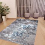 Picture of Pastel Blue Abstract Rug