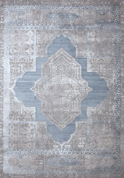 Picture of Pastel Blue Medallion Rug