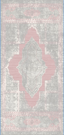 Picture of Pastel Pink Medallion Rug