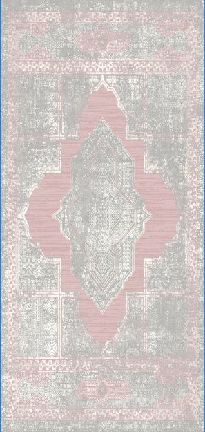 Picture of Pastel Pink Medallion Rug