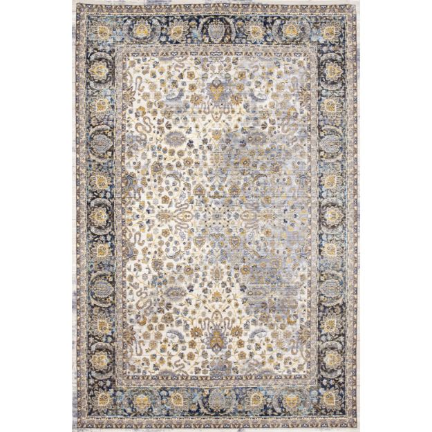 Picasso Vintage Cream Gold Oushak Rug - Traditional Oushak Area Rug with Cream and Gold Tones, Distressed Vintage Look, Perfect for Living Room, Bedroom, or Dining Room, Elegant Turkish Style Rug