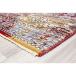 Picasso Red Bohemian Colorful Statement Rug - Vibrant Multicolor Geometric Area Rug with Red, Yellow, and Earthy Tones, Boho Chic Style for Living Room, Bedroom, or Office, Durable and Eye-Catching Home Decor