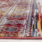 Picasso Red Bohemian Colorful Statement Rug - Vibrant Multicolor Geometric Area Rug with Red, Yellow, and Earthy Tones, Boho Chic Style for Living Room, Bedroom, or Office, Durable and Eye-Catching Home Decor